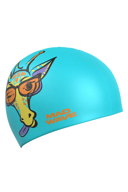 Căciulă pentru înot Mad Wave M0574 17 0 00W junior giraffe, azure