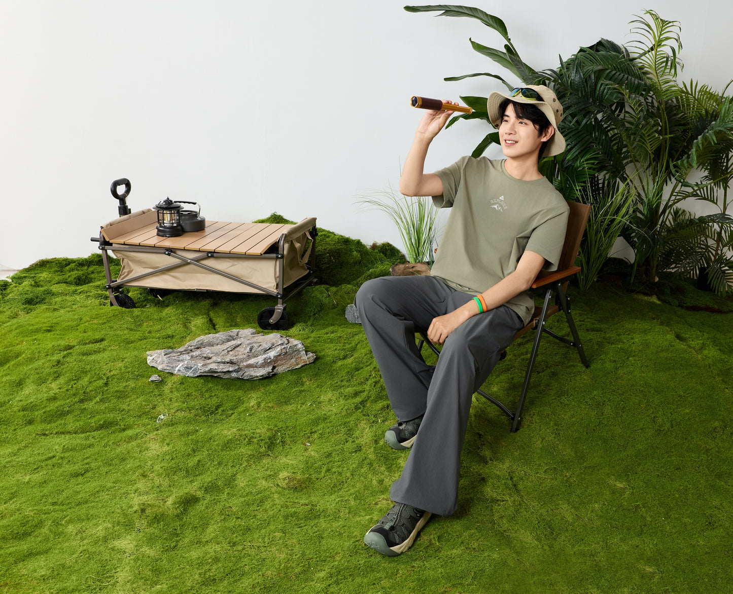 Мужская футболка casual Peak FW6262941 green