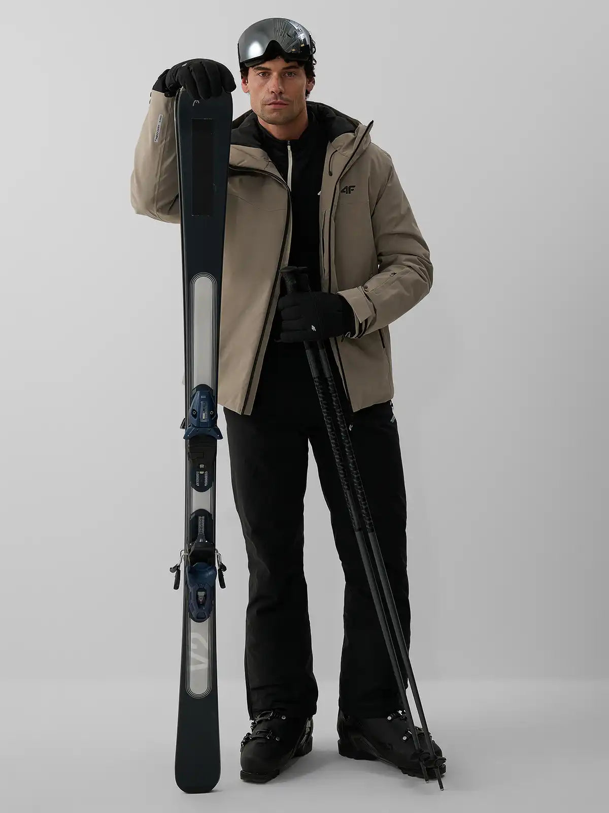 Geacă de ski pentru bărbați 4F M1202 4FWAW26TTJAM1202 beige