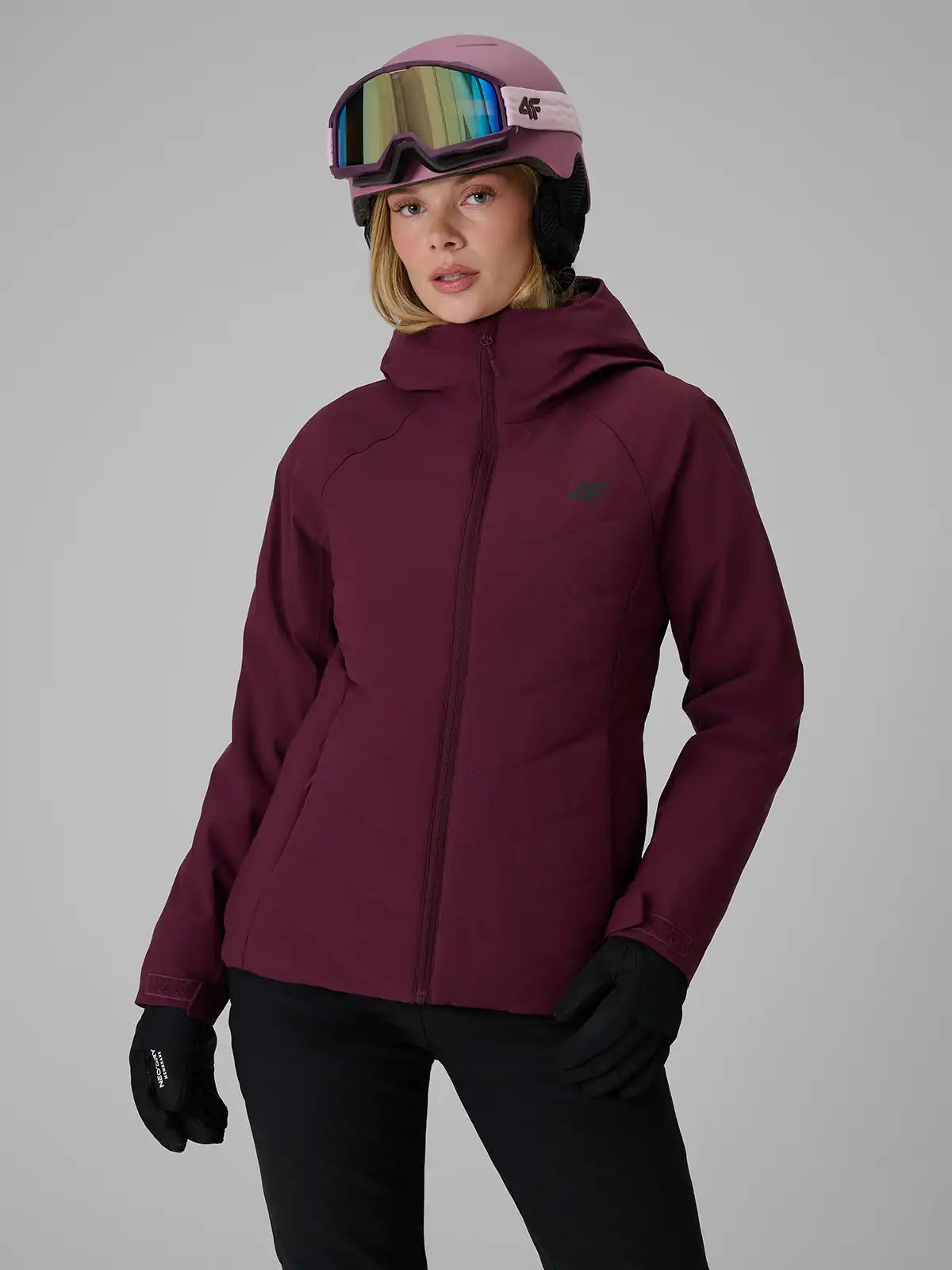 Geacă de ski pentru femei 4F F1222 4FWAW26TTJAF1222 burgundy 