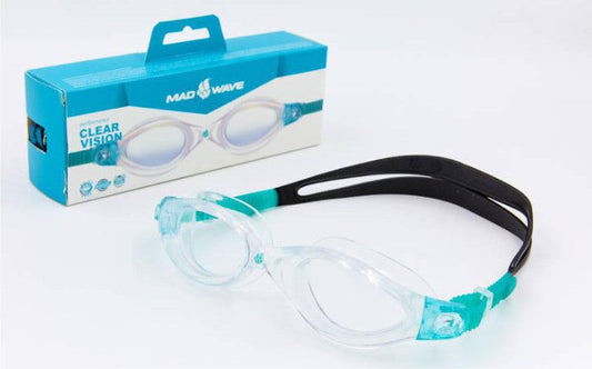 Очки для плавания m0431 06 0 08w goggles clear vision cp lens, azure