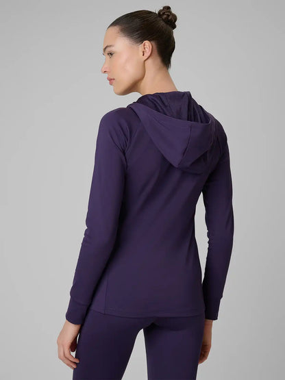 Женский батник на молнии для фитнеса 4F F656 4FWSS26TFSWF656 dark violet