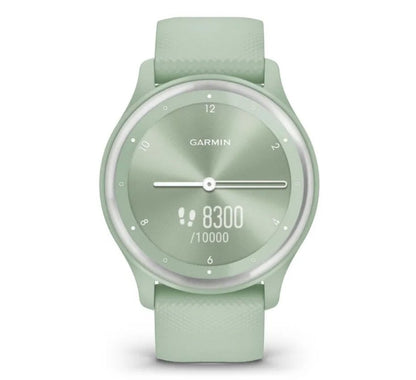 Ceas inteligent 010-02566-03 - Garmin Vivomove Sport, Cool Mint Case and Silicone Band with Silver Accents