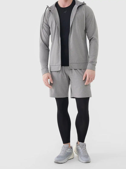 Pantaloni scurți de antrenament pentru bărbați  4F M1277 4FWSS26TFSHM1277 grey melange