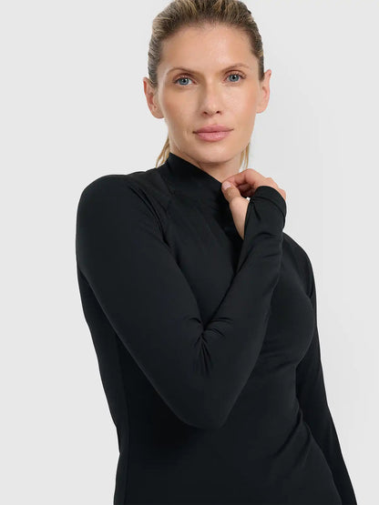 Женский лонгслив термо  4F F093 4FWAW25UBRUF093 deep black