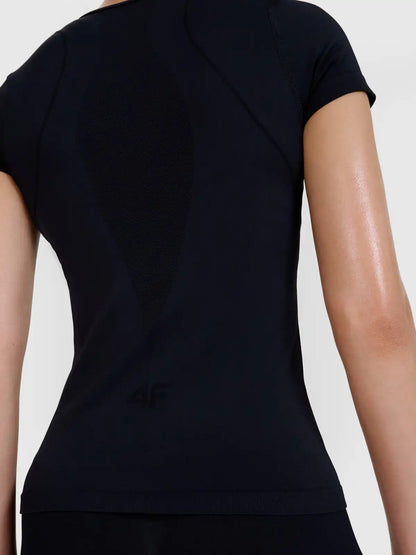 Женская футболка для йоги 4F F1270 4FWSS25TFTSF1270 deep black