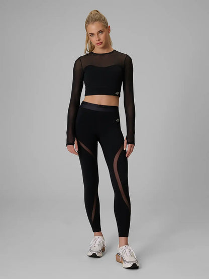 Longsleeve de fitness pentru femei 4F  F594 4FWAW26TFLOF594 deep black