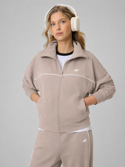 Женский батник на молнии 4F F2174 4FWSS26TSWSF2174 beige