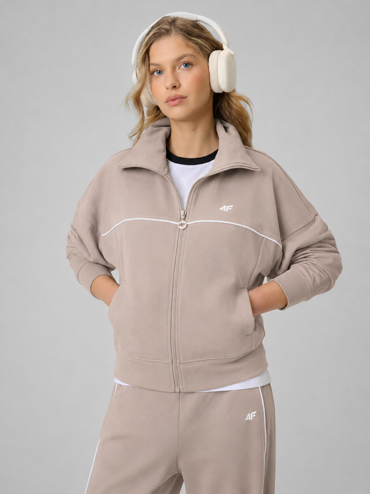 Женский батник на молнии 4F F2174 4FWSS26TSWSF2174 beige