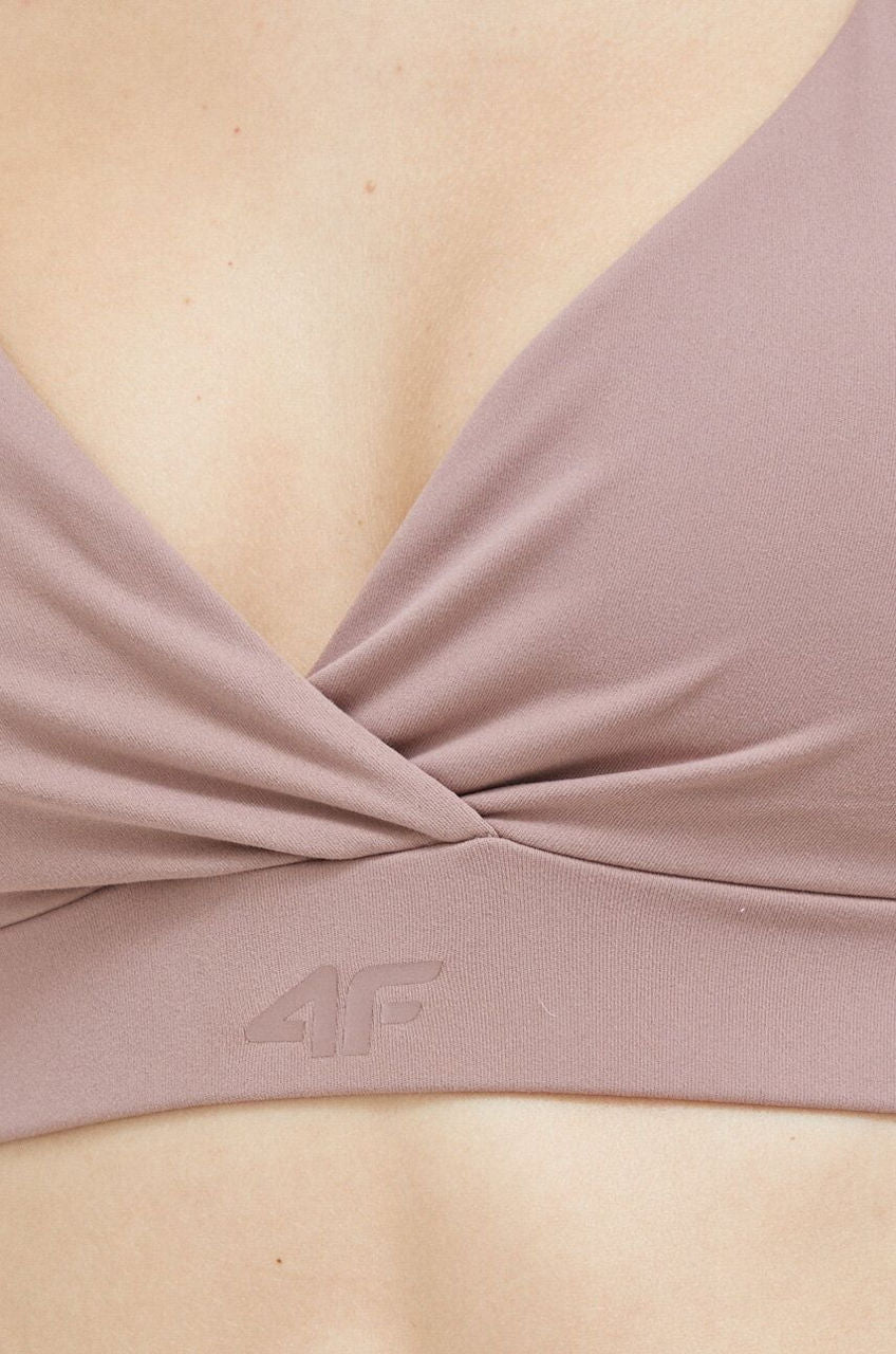 Bra pentru sport 4F SPORT BRA F032 4FSS23USBAF032	LIGHT BROWN