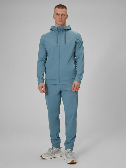 Hanorac cu fermoar pentru bărbați 4F M631 4FWSS26TFSWM631 denim melange