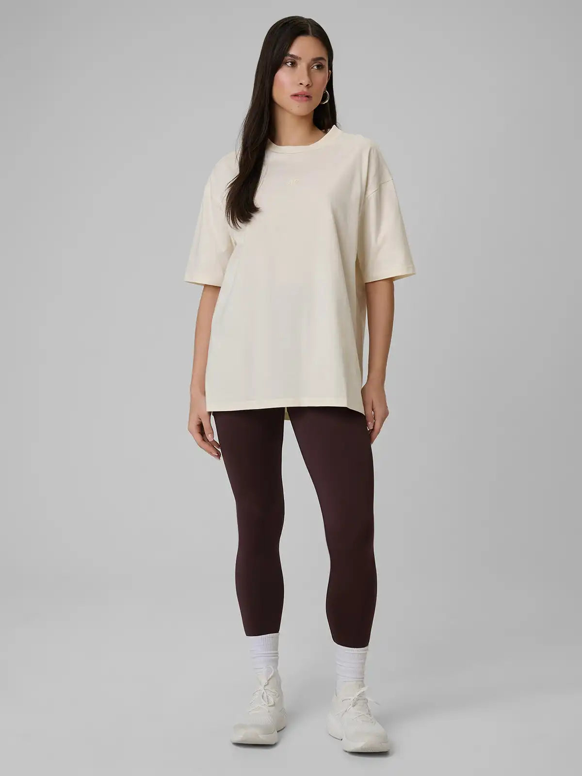 Женская футболка casual  4F F2744 4FWSS26TTSHF2744 creme