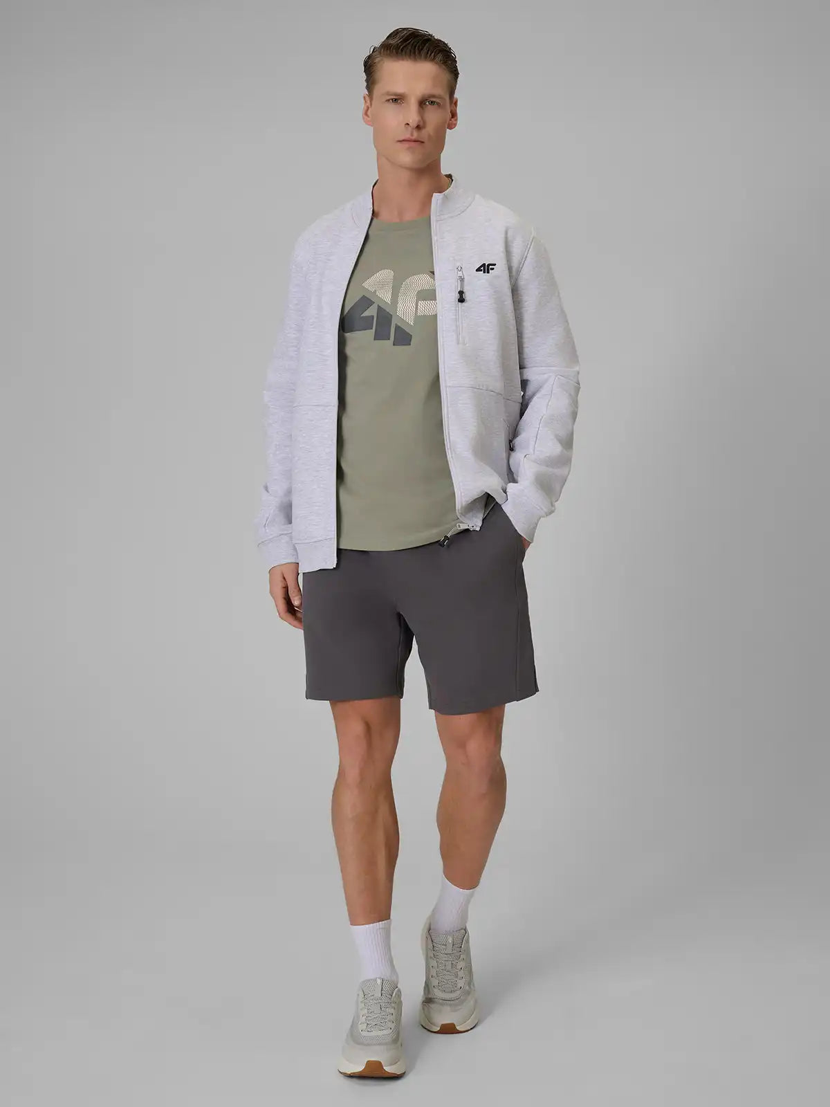 Мужская футболка casual 4F M2667 4FWSS26TTSHM2667 khaki