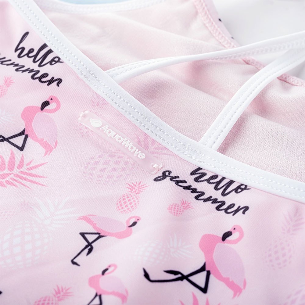 Costum de baie pentru copii aquawave aruba baby pink flamingo print