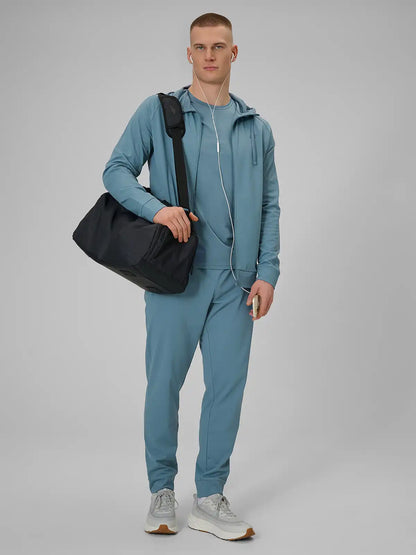 Hanorac cu fermoar pentru bărbați 4F M631 4FWSS26TFSWM631 denim melange