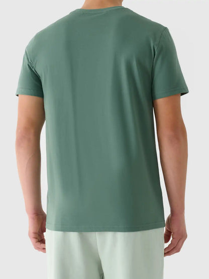 Tricou pentru bărbați casual 4F M2441 4FWAW25TTSHM2441 green