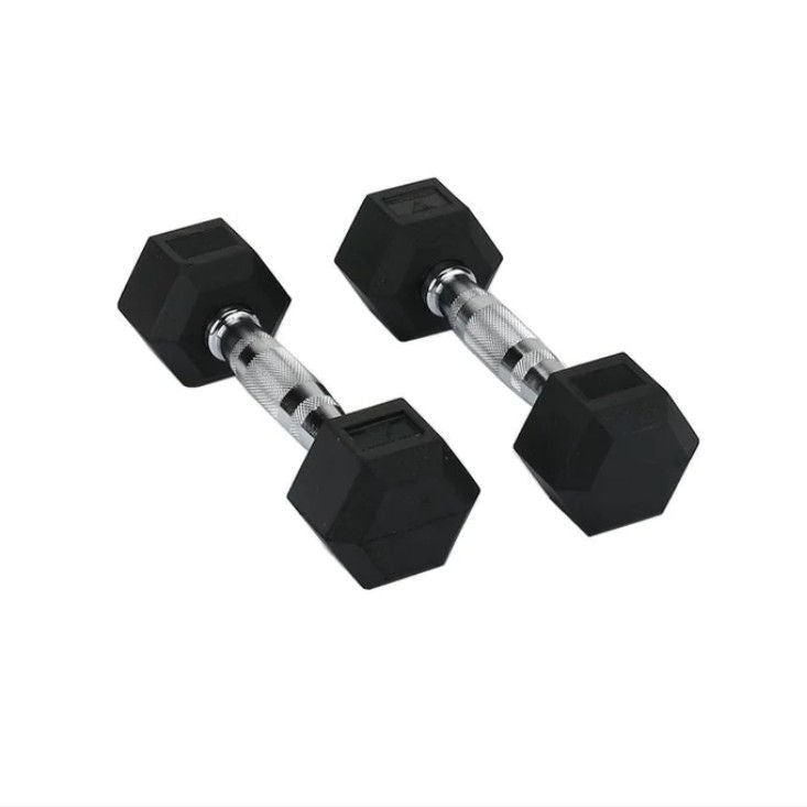 Гантели rubber hex dumbbells