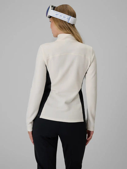 Hanorac microfleece pentru femei 4F F085 4FWAW26UFLEF085 off white 