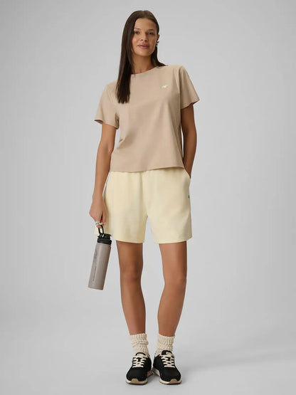Tricou pentru femei casual 4F F2772 4FWSS26TTSHF2772 beige
