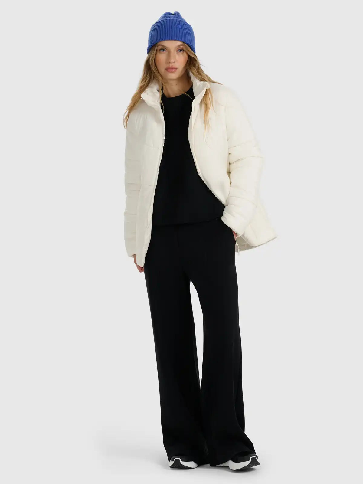 Jachetă de puf pentru femei 4F F583 4FWAW25TDJAF583 creme