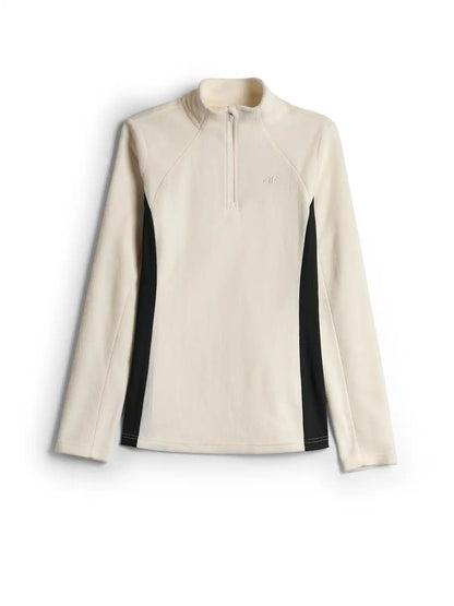 Hanorac microfleece pentru femei 4F F085 4FWAW26UFLEF085 off white 