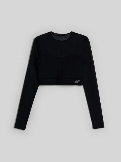 Longsleeve de fitness pentru femei 4F  F594 4FWAW26TFLOF594 deep black