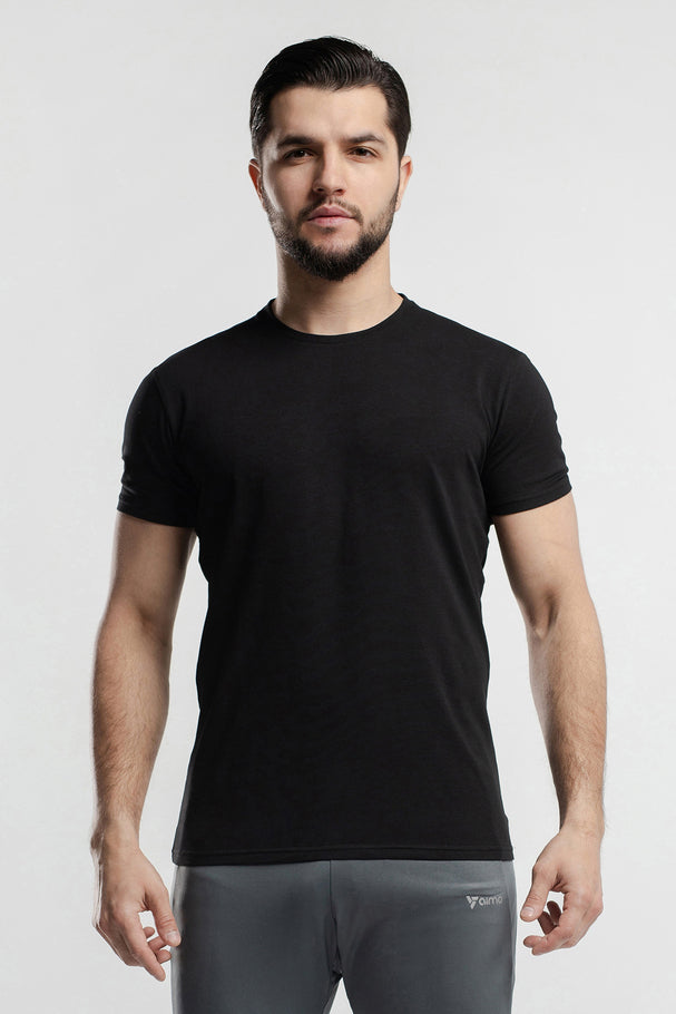 Tricou pentru bărbați lifestyle AimoSport TRB010-2 black