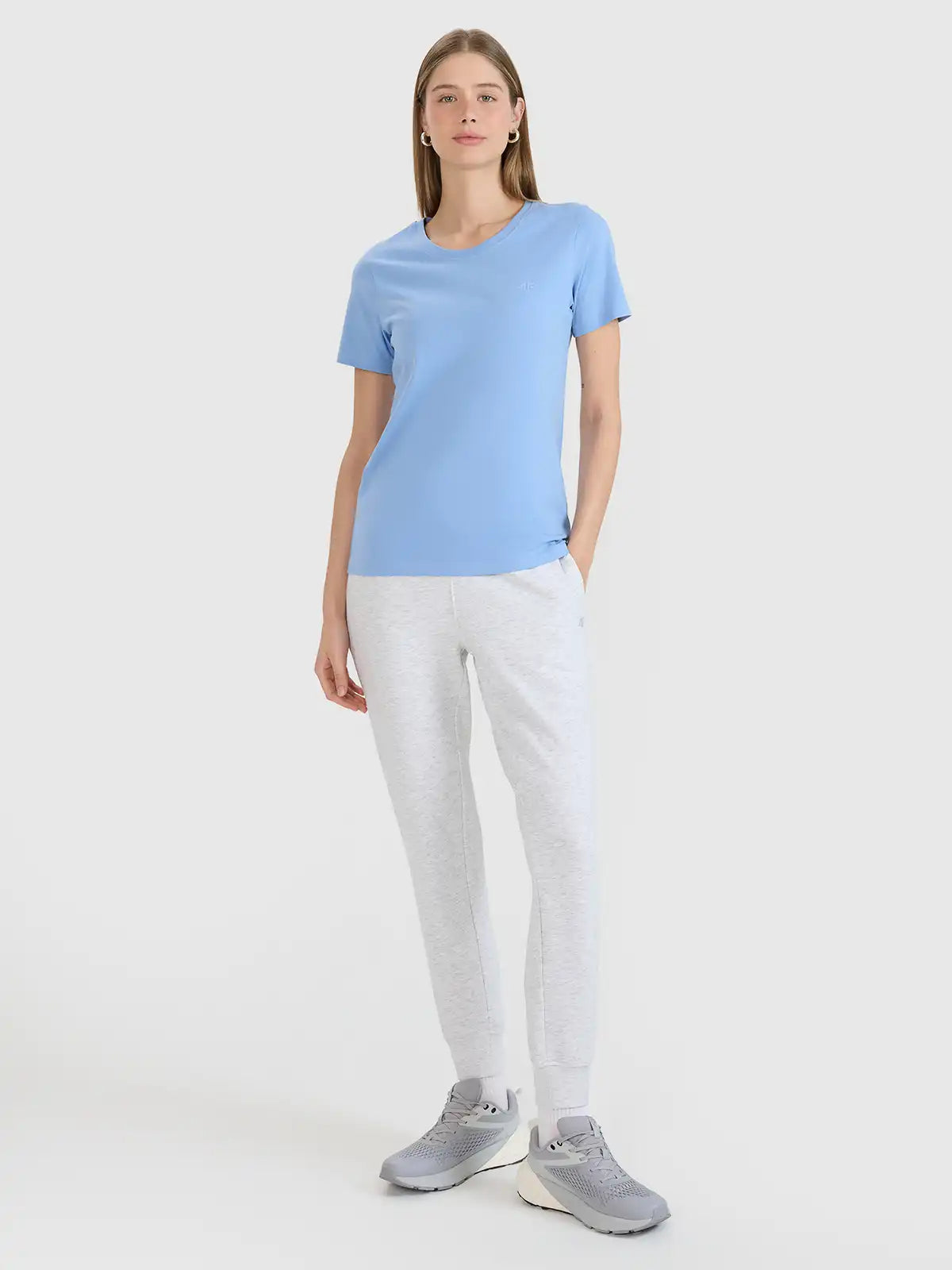 Tricou pentru femei casual 4F F2356 4FWMM00TTSHF2356 denim