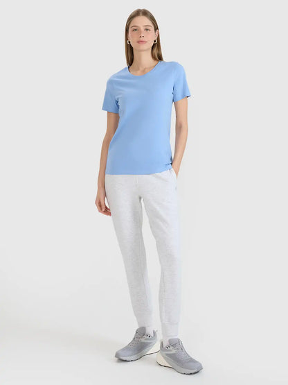 Tricou pentru femei casual 4F F2356 4FWMM00TTSHF2356 denim