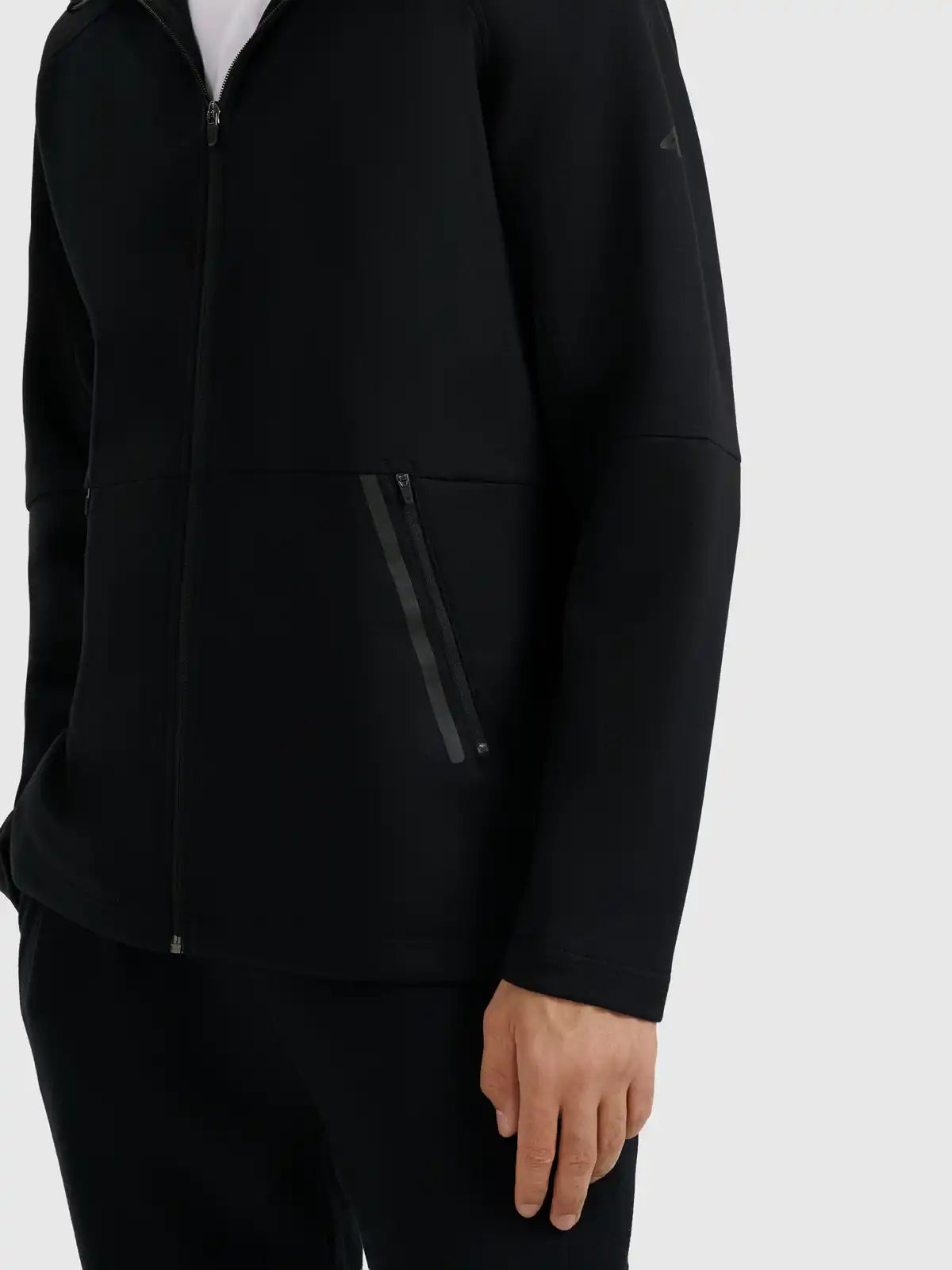 Hanorac cu fermoar pentru bărbați 4F M1865 4FWAW25TSWSM1865 deep black