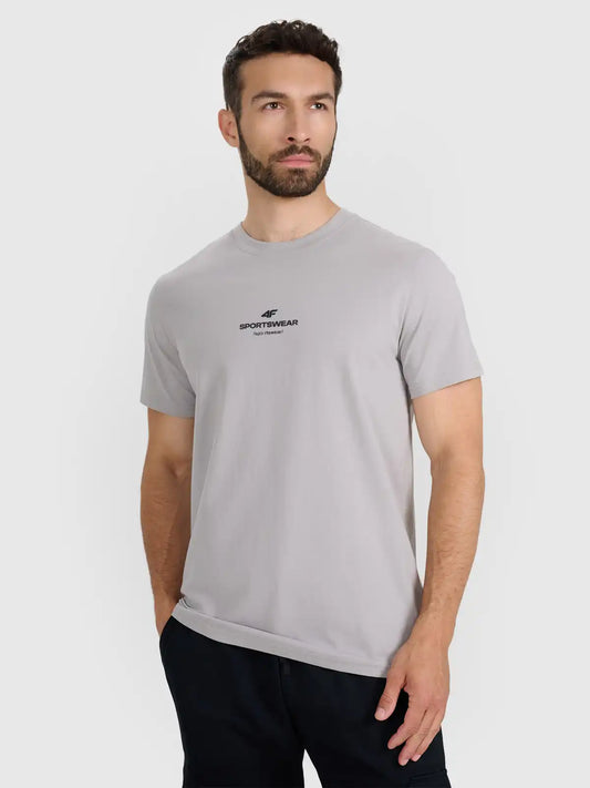 Мужская футболка casual 4F M2961 4FWAW25TTSHM2961 grey