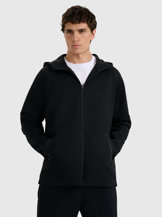 Hanorac cu fermoar pentru bărbați 4F M1865 4FWAW25TSWSM1865 deep black