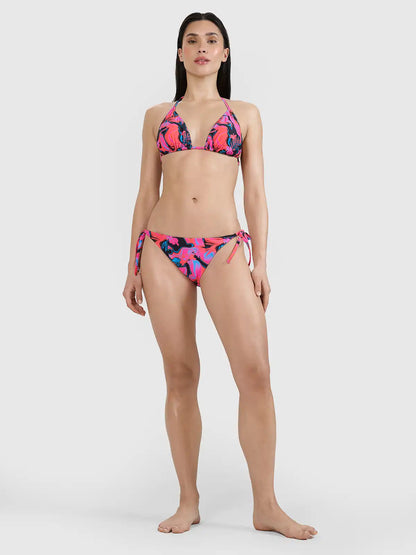 Slip de baie bikini pentru femei 4F F076 4FWSS25UBKBF076 pink allover