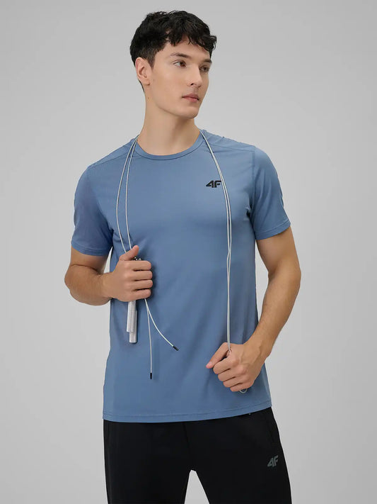 Tricou de antrenament pentru bărbați 4F M1785 4FWSS26TFTSM1785 denim