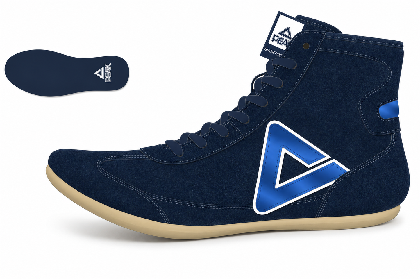 Борцовки мужские Peak wrestling shoes E59013V blue