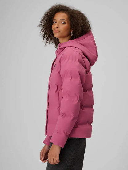 Женский пуховик с капюшоном 4F F0927 4FWAW26TDJAF0927 dark pink