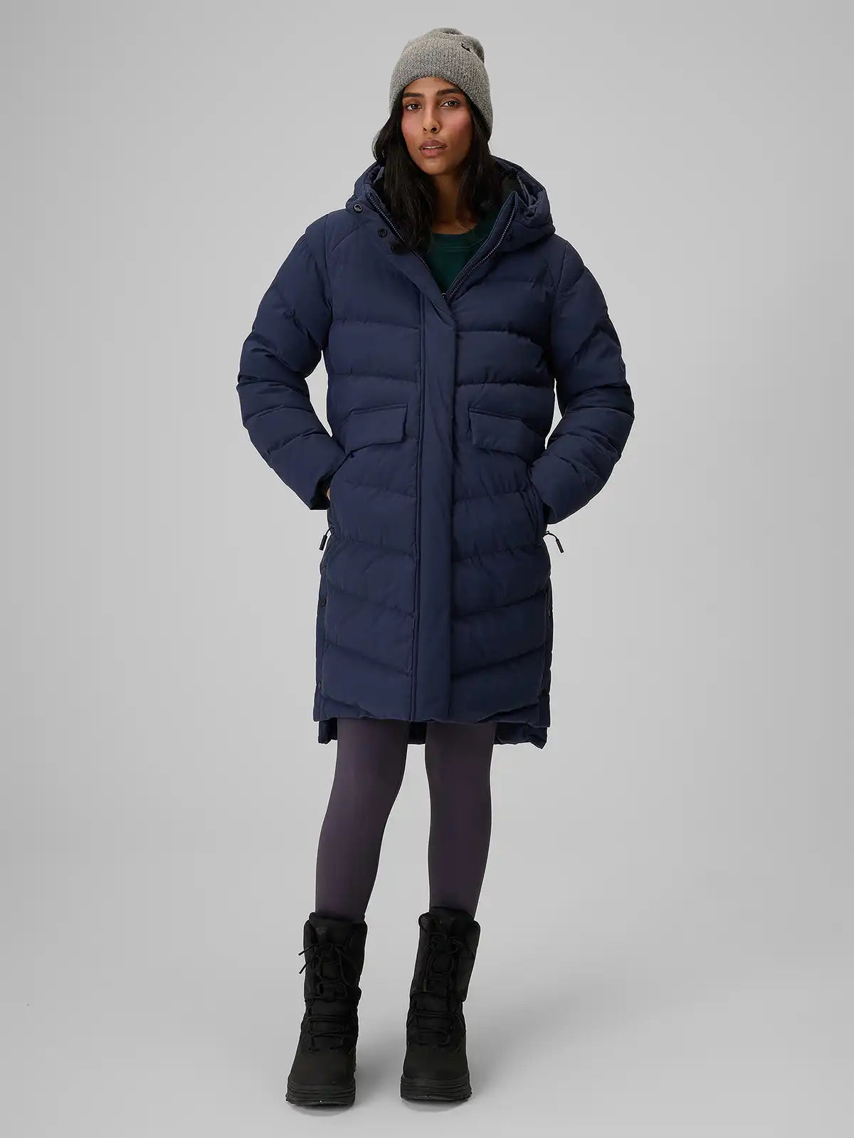 Женский длинный пуховик 4F F0929 4FWAW26TDJAF0929 navy