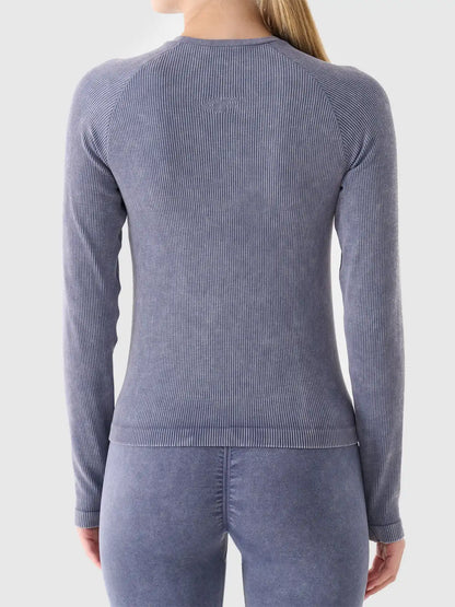 Longsleeve de fitness pentru femei 4F F429 4FWAW25TFLOF429 dark blue