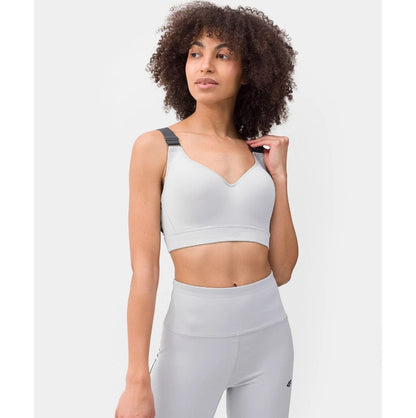 Top pentru alergare 4F SPORT BRA F034 4FSS23USBAF034 COLD LIGHT GREY