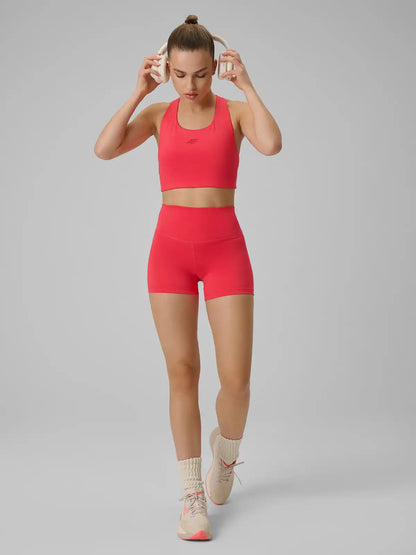 Женские короткие леггинсы для фитнеса 4F F086 4FWSS26TFSTF086 coral