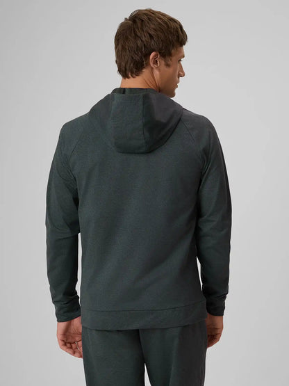 Мужской батник на молнии для фитнеса 4F M0973 4FWAW26TFSWM0973 anthracite melange