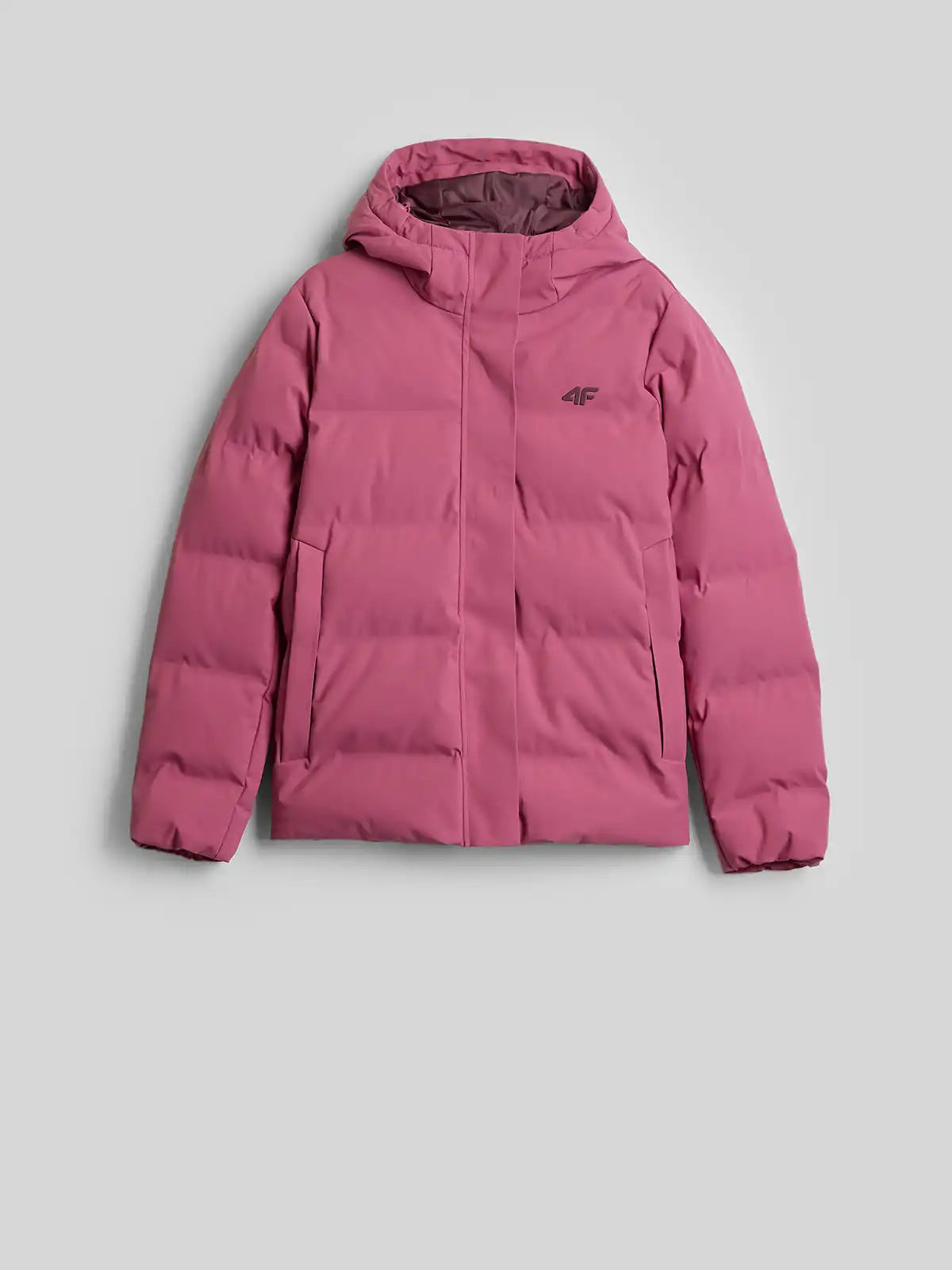 Женский пуховик с капюшоном 4F F0927 4FWAW26TDJAF0927 dark pink