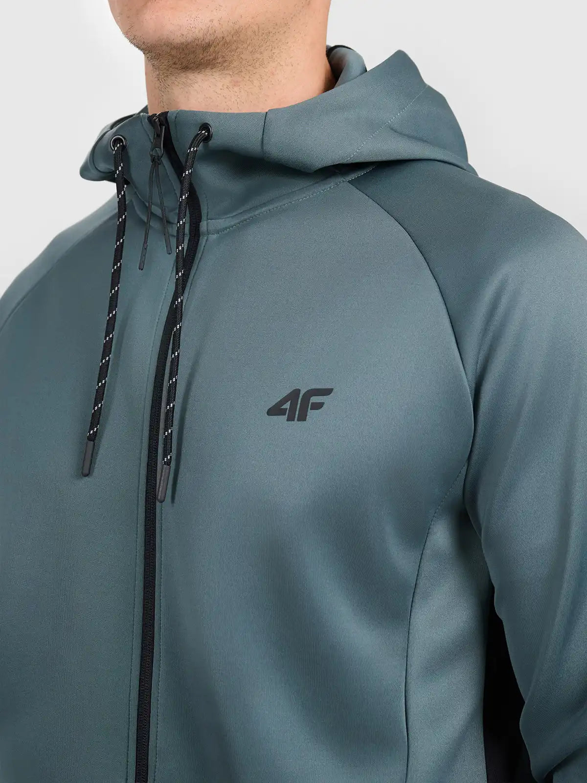 Мужской батник на молнии для фитнеса 4F M0975 4FWAW26TFSWM0975 dark green