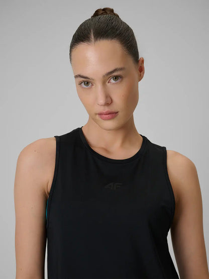 Maiou de fitness pentru femei 4F F0767 4FWSS26TFSLF0767 deep black