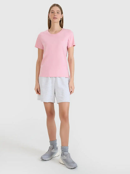 Tricou pentru femei casual 4F F2356 4FWMM00TTSHF2356 light pink