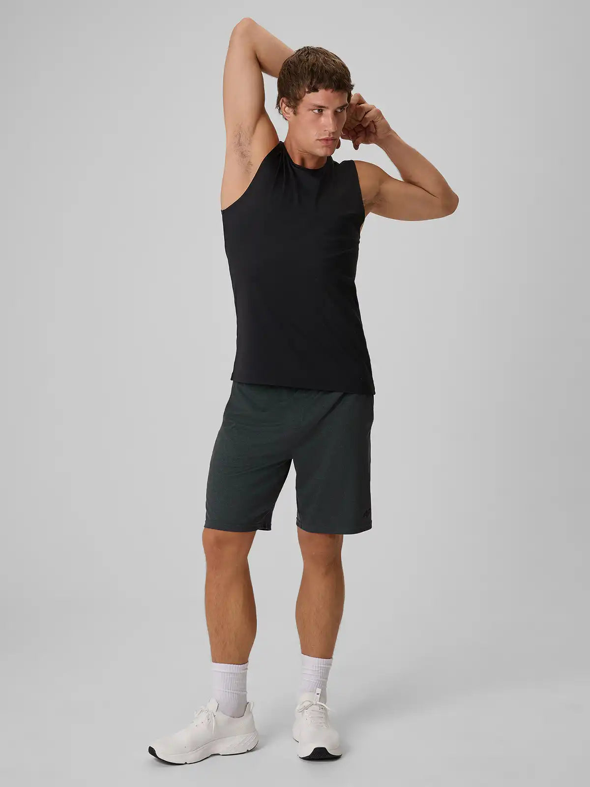 Pantaloni scurți de fitness pentru bărbați 4F  M1671 4FWAW26TFSHM1671 anthracite melange