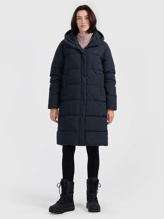 Jacheta de puf pentru femei cu glugă  4F F587 4FWAW25TDJAF587 deep black