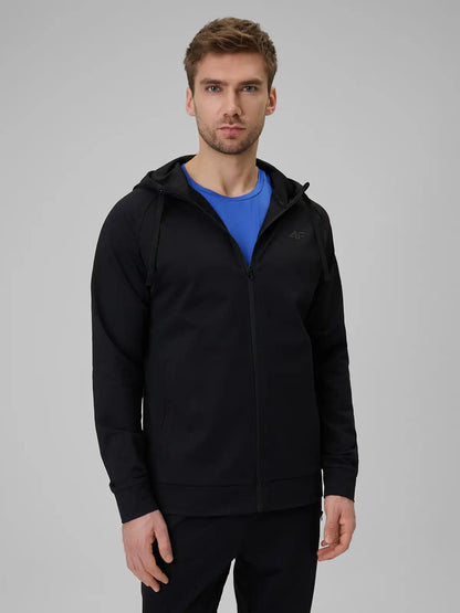 Hanorac cu fermoar pentru bărbați 4F M631 4FWSS26TFSWM631 deep black