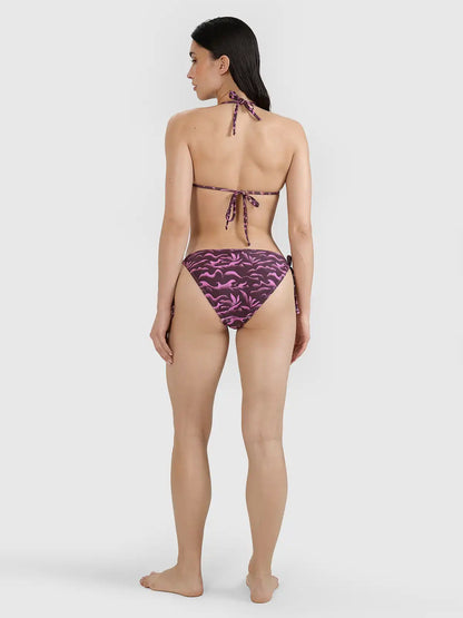 Slip de baie bikini pentru femei 4F F076 4FWSS25UBKBF076 dark violet allover