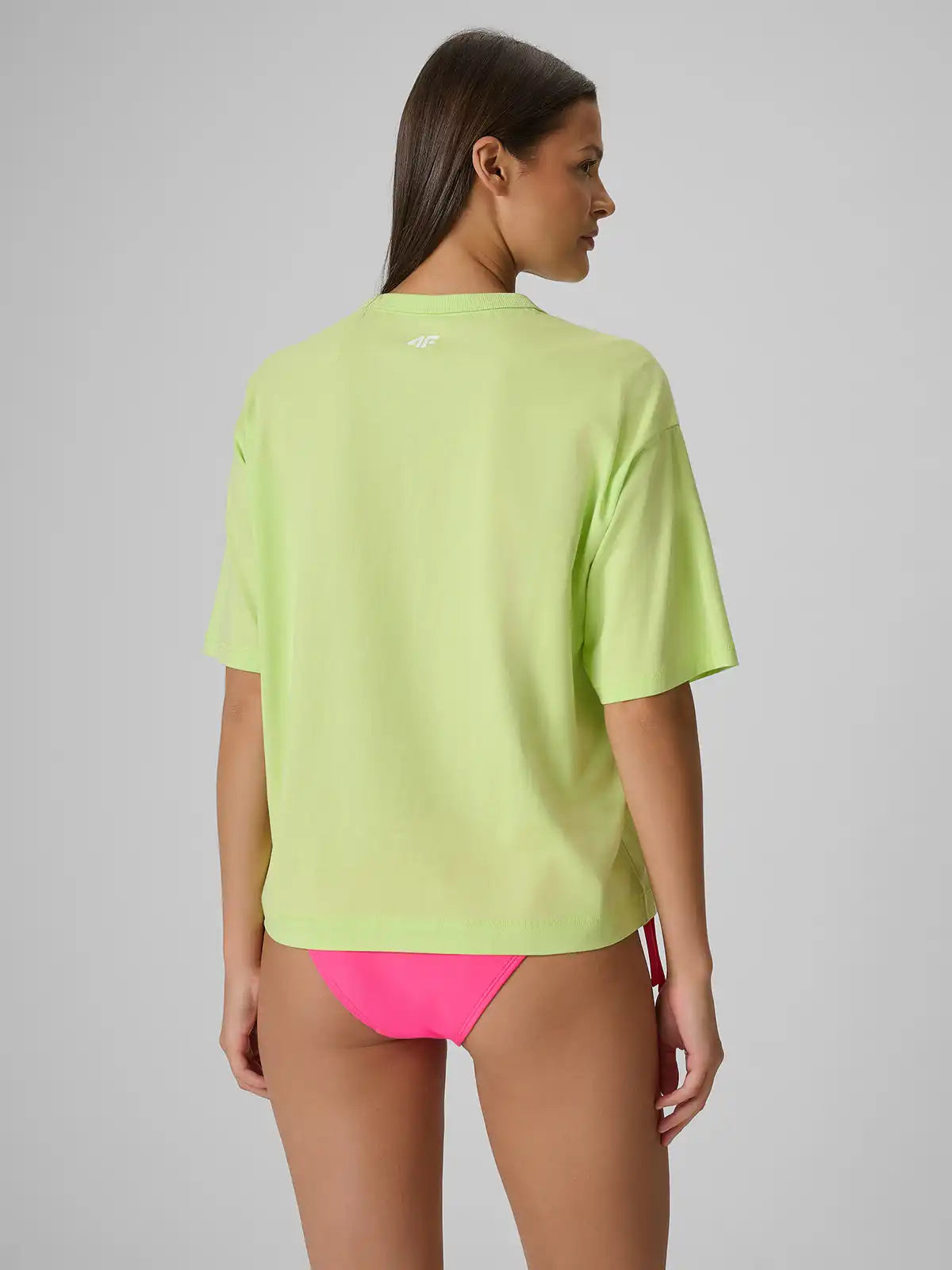 Женская футболка casual 4F F2719 4FWSS26TTSHF2719 light lemon